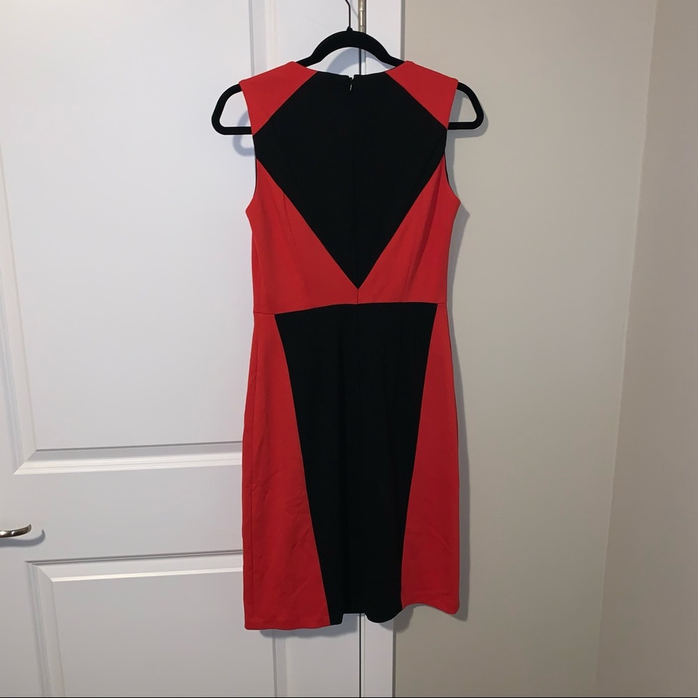 Halogen Red & Black Color Block Dress - Picture 2 of 3